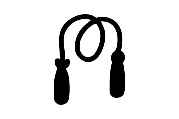 Black Skipping Rope Fitness Graphics