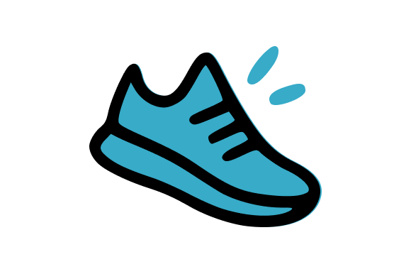 Blue Sport Shoe Sneaker Clip Art