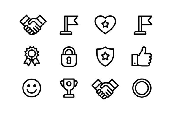 Business Success Line Icon Set EPS for Graphics and Icons