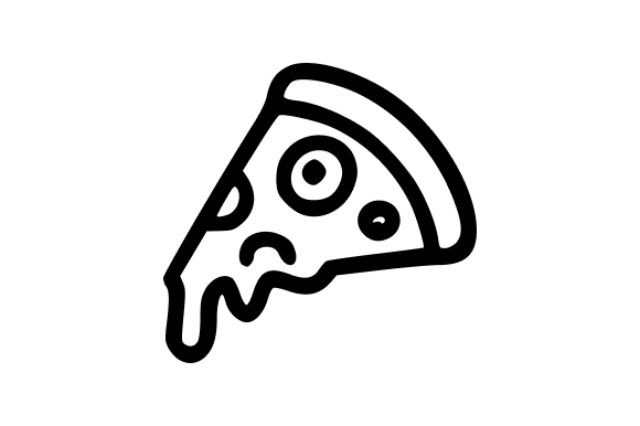 Delicious Pizza Slice Outline: A Versatile Graphic for Creative Projects