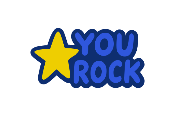 Energetic Blue You Rock Illustration Review