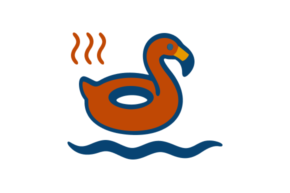 Flamingo Floatie Cartoon Flat Style: A Playful Graphic for Modern Content