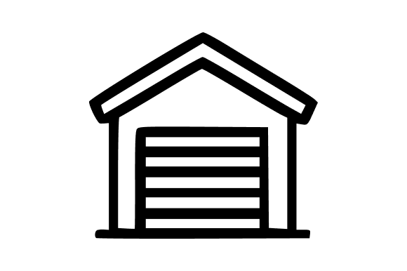 Garage Door Outline Vector Icon for Creative Projects