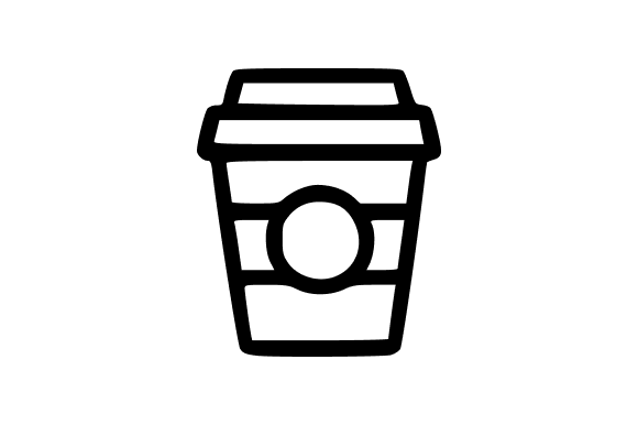 Hot Coffee Cup Line Art Review for Embroidery Projects