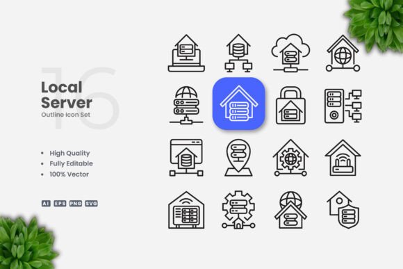 Local Server Outline Icons Review for Embroidery Projects