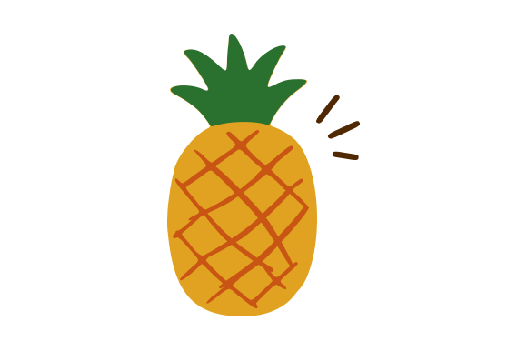 Pineapple Fruit Clip Art for Branding and Marketing