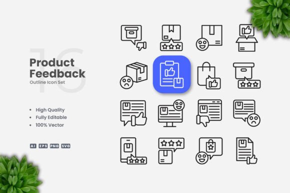 Product Feedback Outline Icons Review