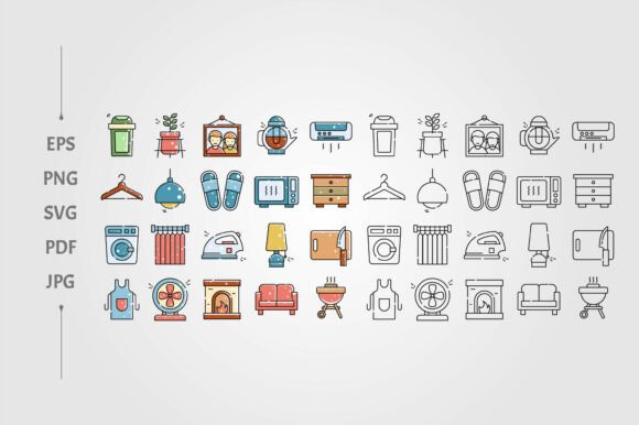 Set of Homeware Icons for Branding and Marketing