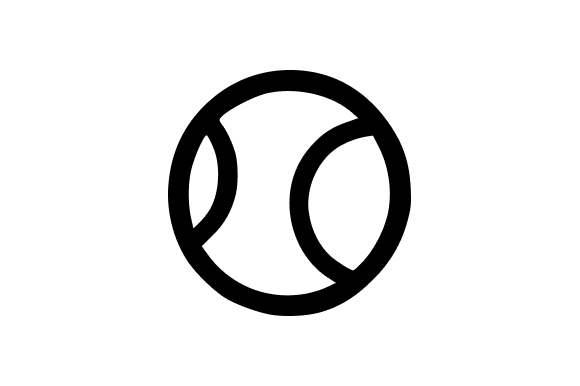 Single Tennis Ball Black Outline: A Versatile Graphic Asset for Local Branding