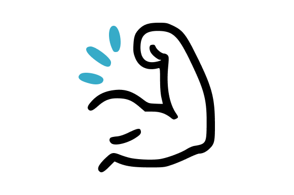Strong Arm Muscle Flexing Clip Art Graphics