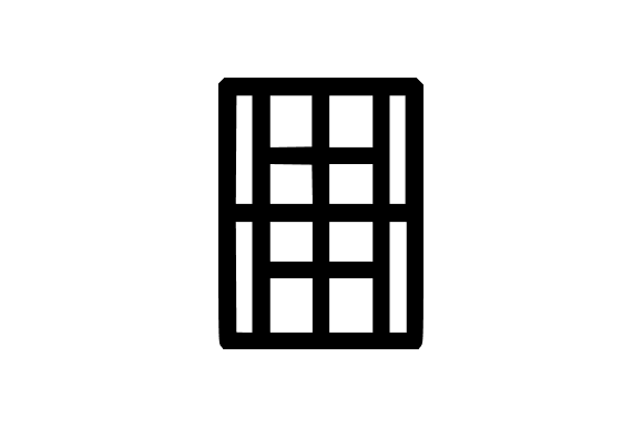 Tennis Court Netting Grid Outline Graphics